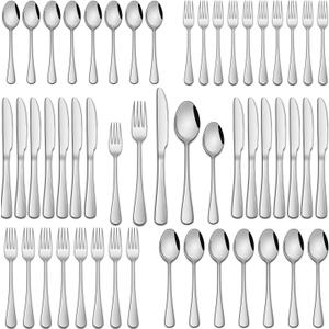 DEHOV 30 Pcs Silverware Sets, Premium Stainless Steel Flatware Sets Service For 6, Mirror Polished Tableware Cutlery Set For Home Kitchen, Restaurant, Hotel Knife Spoon And Forks Sets