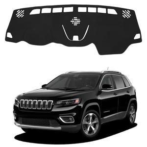 BOLTRY Dashboard Mat Cover for Jeep Cherokee 2014-2021 Nonslip Center Console Sunshield Glare UV Rays Protector Accessories