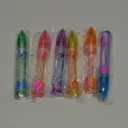 6 Pcs Liquid Motion Bubbler Pens Colorful Hourglass Liquid Timer Pens Sensory Play Fidget Toy Novelty Fun Fidget Pen for Kids Adults Stress and Anxiety Relief Gifts