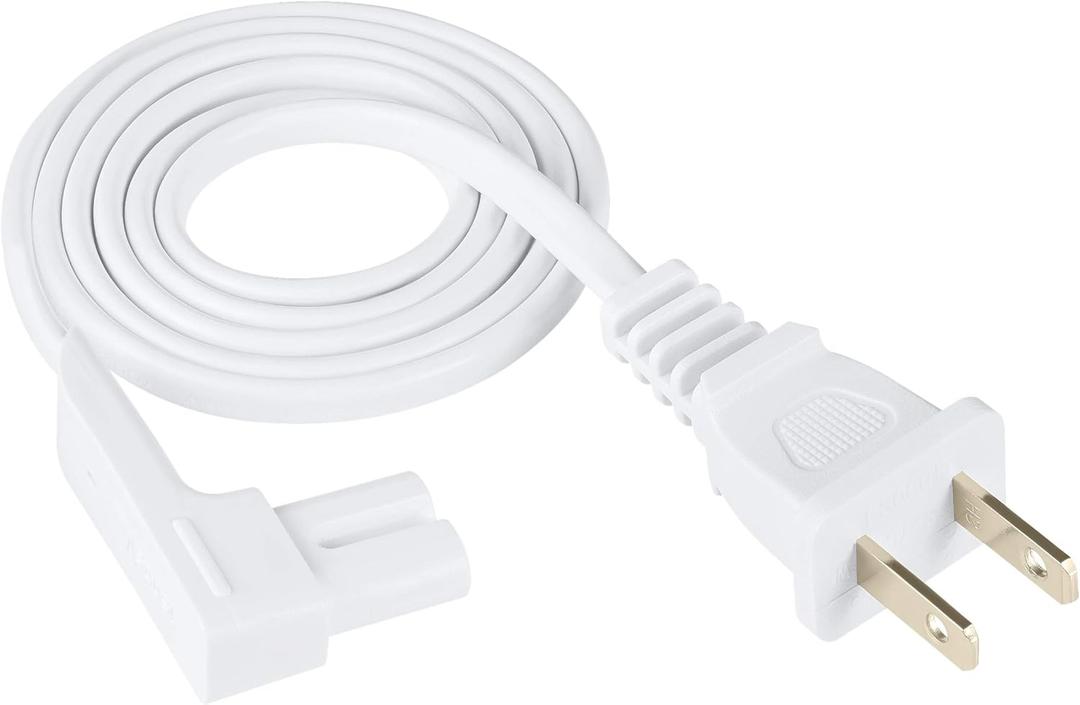 3-Foot Power Cord Compatible with Sonos One, Sonos One SL, Sonos Play-1 Speakers - Power Plug Cable (Standard, White)