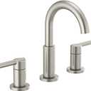 Delta Nicoli Brushed Nickel Faucet 3 Hole, 8 Inch Widespread Bathroom Sink Faucet for Vanity, Push-Pop Drain Assembly, Stainless 35749LF-SS