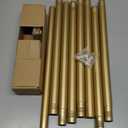 Gold Curtain Rods for Windows 66 to 120 Inches, 1 Inch Diameter Heavy Duty Single Curtain Rod, Adjustable Window Curtain Rod Drapery Rod with Decorative Finials