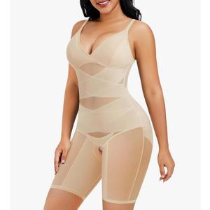 REYEOGO Bodysuit Shapewear for Women Tummy Control Butt Lifter Full Body Shaper Seamless Thigh Slimmer Faja V-Neck Jumpsuit,M