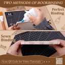 FOGWOWO 145Pcs Book Binding Kits for Beginners,Complete Bookbinding Kit Tools Materials with Instructions and Video Tutorials,Bookbinding Supplies Book Making Kit with A5 Paper Awl for DIY Crafts
