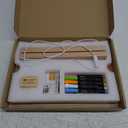 Light Up Clear Dry Erase Calendar 13 x 9 inch with 5 Markers, Acrylic Lighting Markable Calendar Board Agenda for Bedroom/Office/Home/Kitchen