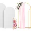 Arch Backdrop Stand and White Cover Set of 2(7.2FT/6FT),Wedding Arch Backdrop Stand,Balloon Arch Stand Metal Frame for Birthday Wedding Baby Shower Garland Party Ceremony Decor