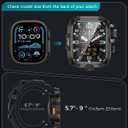 Goton Rugged Case and Band Kit with Screen Protector for Apple Watch 49mm, Compatible with Apple Watch Ultra 2/Ultra, Full Body Shockproof Metal+PC Bumper Cover with Soft Band, 49mm Black