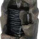 Sunnydaze Stony Rock 11-Inch Indoor Tabletop Fountain - Electric Submersible Fountain with Adjustable Flow