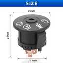Lawn Mower Ignition Switch 4 Position with Key 7 terminals Compatible with Husqvarna AYP Craftsman Poulan Sears Lawn Mower Rider Replace# 193350 532193350