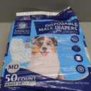 American Kennel Club Male Dog Wrap, Disposable Diapers with Wetness Indicator, Medium, 50 Count