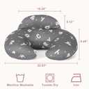 AMASKY Plus Size Breastfeeding Pillow for Ergonomic Comfort & Support, Easier Nursing, Fit, Removable Cover, Machine Washable, Letter Pattern(Grey), Pallet of Product