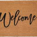 Calloway Mills Cursive Welcome Doormat (Tan/Black, 24" x 36")