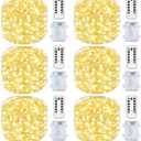 Mlambert 4Pack 33FT Fairy Lights Battery Operated with Remote and Timer, Dimmable Waterproof 8 Modes Light for Bedroom Dorm Christmas-Warm White