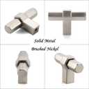 10 Pack T-bar Brushed Nickel Cabinet Knobs Satin Nickel Drawer Knobs Silver Cabinet Pulls AK1310 Solid Kitchen Hardware for Cabinets Drawers Bedroom Dresser Bathroom Vanity Cupboard