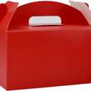 HUAPRINT 30 Pack Red Gift Boxes,9.45x5x5 inches Treat Gable Box For Party Favor Goodie Birthday Baby Shower Wedding Christmas