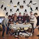 Fuyoooo 24 Pcs Large Size Hockey Cutouts 7-14 Inch Sport Theme Paper Cut Outs Hockey Party Decoration for Locker Bulletin Board Decor Baby Shower Birthday Sport Theme Party Decoration