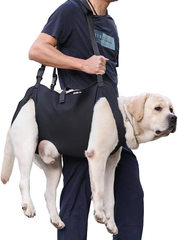 Full Body Lift Harness for Dogs,Canine Support Rehabilitation Dog Carrier Slings with Handles,Adjustable Lifting Straps Full Body Dog Lifting Harness (Large)