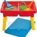 Toddler Sensory Kids Table with Lid | Sensory Bin | Kidoozie | Mega Block Compatible Lid | Indoor Outdoor Use , Red, G02521 17 x 12.5 x 11 inches