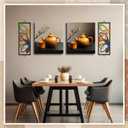 CroBlissful 2 Pcs Mid Century Wall Art Mid Century Modern Decor Elegance Wall Accents Wood Abstract Decor Geometric Panels for Interior Panel Wood Art for Home Living Room