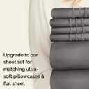 Extra Deep King Fitted Sheet - Hotel Luxury Single Fitted Sheet Only - Easily Fits 18 inch to 24 inch Mattress - Ultra Soft, Wrinkle & Fade Free w/Extra Deep Pockets - Breathable & Comfy - Dark Grey