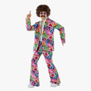 fun shack Groovy Mens Hippie Costume, Retro 60s Suit for Men, Adult Groovy Costumes, Vintage Hippie Outfit, M
