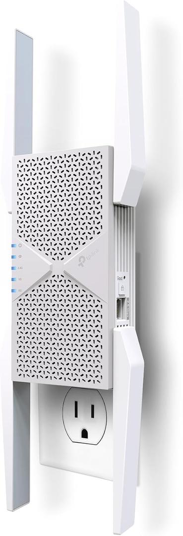 TP-Link BE10000 Wi-Fi 7 Range Extender RE653BE | 10 Gbps Tri-Band Wireless Repeater | 2.5 Gbps Ethernet Port | Internet Signal Booster for Home | Up to 2800 sq.ft, 128 Devices | 6 GHz, MLO, EasyMesh