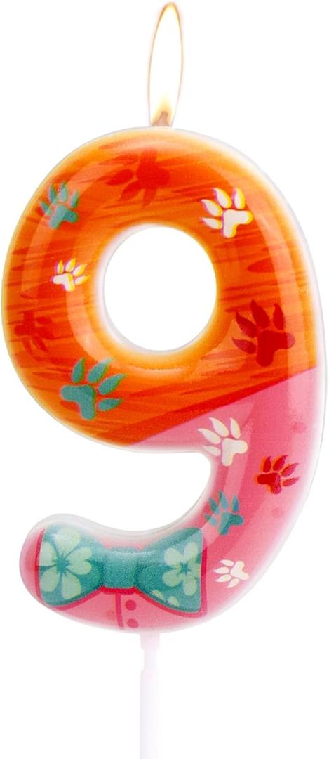 SAVITA Fox Birthday Candle, Adorable Cartoon Number Candle Animal Themed Cake Decoration for Birthday Parties Baby Shower Celebrations (Number 9)
