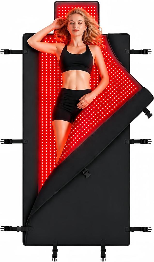 Red Light Therapy Mat for Full Body Pain Relief & Recovery, FSA & HSA Eligible, 75" × 35", Medical-Grade TPU Light Therapy Blanket with 2600 Dual-Wave LEDs (660nm & 850nm)