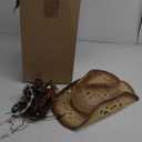 Interchangeable Cowgirl Hat Set Straw Cowboy Hat for Women Western Cowgirl Hat with Six Decorative Bands (multicolor Beige and Brown)
