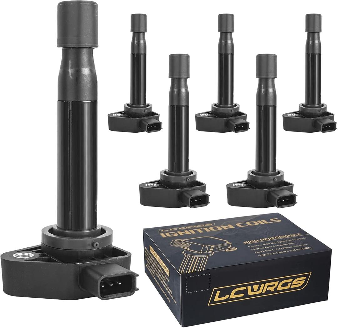 Set of 6 Ignition Coil Pack for 3.2 3.5 3.0 V6 2000 2001 2002 2003 2004 2005 2006 2007 2008 Honda Odyssey Accord EX LX Acura TL RL CL Coils Replaces# UF242 90919-02247