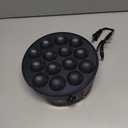 Non Stick Pancakes Maker Machine, Electric Poffertjes Pan with Browning Control, Mini Ebelskiver Aebleskiver Pan, Dutch Pancake Maker, with Brush & Forks, 14 Slots, Black