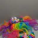 SHINYOU Girls Unicorn Costume, Rainbow Unicorn Dress, LED Light Up Unicorn Tutu with Wing for Halloween Birthday Gift (7-8Y)