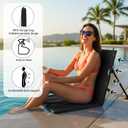 Jetec Foldable Floor Backrest Chair Portable Camping Chair with Storage Bag Light Weight Lazy Seat for Indoor Outdoor Bed Ground Park Lawn Concerts Beach Hiking