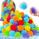 120 Pcs Reusable Water Balls,Soft Soaker Splash Balloons for Outdoor Water Games,Pool and Beach Activities,Reusable Water Toys for Summer Fun and Party Favors