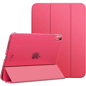 MoKo for iPad (A16) 11th Generation Case 11 Inch 2025, iPad 10th Generation Case 10.9 Inch 2022, Slim Stand Hard PC Translucent Back Shell Smart Cover, Support Touch ID, Auto Wake/Sleep,Watermelon Red