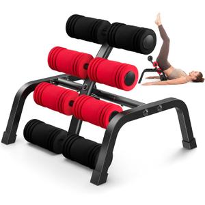 Mini Inversion Table, Spinal Decompression Table with Rollers, Back Stretching Table for Home Gym, 297 LBS Capacity & Easy to Store Back Stretcher Table