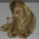 Haloo Blonde Bob Wigs with Bangs Shoulder Length Straight Natural Looking Synthetic Heat Resistant Medium Hair Wigs for Women Daily Party, 16 Inch Dirty Blonde