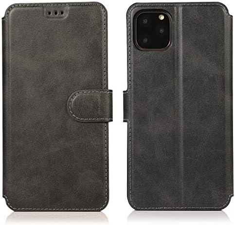 QLTYPRI Case for iPhone 11 Pro Max, Premium PU Leather Simple Wallet Case [Card Slots] [Kickstand] [Magnetic Closure] Shockproof Flip Cover for iPhone 11 Pro Max 6.5 inch - Black