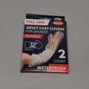 100% Waterproof Cast Covers for Shower Arm - Tight Seal - 2pk Adult Reusable Cast Protectors - Full Arm Bag Sleeves for Wounds Care - After Surgery Shower Bag for Hand, Wrist, Elbow, Forearm