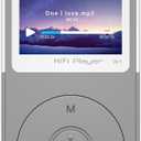 Mp3 Player with Bluetooth Music Players,Portable Mp3/Mp4 Players with Video,Voice Record,Fm Radio,E-Book,Photo Viewer,Alarm Clock,1.8" HD Screen MP3 Player with SD Card Slot (White 64GB)