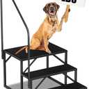 RV Step Stool, 3 Step Ladder, Hot Tub Steps with Handrail, Portable Pool Ladder, 660Lbs Heavy Duty Ladder Shelf Outdoor Mobile Home Stairs for Camper/Porch/SPA Pool/Pet Stairs(1 Pack)