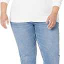 Amazon Essentials Sweater for Women, Long Sleeve Slim-Fit Rib Scoop Neck (Available in Plus Size), Pack of 2 (Large, Lilac/White)