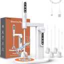 Electric Resin Mixer, Epoxy Resin Mixer with Electric Stand, 5-Speed Mode & Minimize Bubbles, Electric Stirrer Kit for Resin Molds, Silicone, Paint, Resin Tool, DIY Crafts, 4 Included Paddles (Medium)