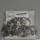 40 Pack Openable Curtain Rings with Clips Metal Hangers Ring, Drapery Clips Hooks, Decorative Curtain Rod Clips Hangers 1.5 Inch Interior Diameter Eyelets(Silver,1.5")