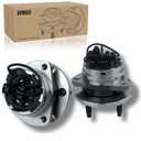 Pair 513214 New Front Wheel Hub Bearing Assembly fit for 04-12 Chevrolet Malibu, 07-11 Chevrolet HHR, 07-11 Pontiac G6, 08-11 Saturn Aura 5 Lugs W/ABS