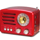 PRUNUS J160 Retro Vintage AM FM Radio with Bluetooth, Gifts for Mom, USB/TF Card Playback, Small Transistor Radios Battery Operated, Rechargeable Radio