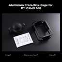 K&F CONCEPT Metal Camera Cage Compatible with DJI Osmo 360 Accessories, Aluminum Alloy Protective Case | with Silicone Lens Cover | Expansion Frame with 2 Cold Shoe Mount | Built-in Charging Contact