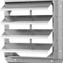 16 Inch Galvanized Shutter Exhaust Louver Vent, Automatic Gravity Shutter Louver Vent for Home Attics, Workshops, Barn, Greenhouse (Motor&Blades are not Included)