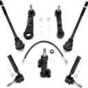7pc Front Inner Outer Tierod Pitman Idler Arm Replacment for Silverado Sierra 1500 4WD, Tahoe 4.8L & 5.3L V8
