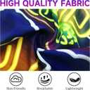 Men 4th of July Patriotic Shirt,American Flag Shirt Short Sleeve Button Down,Hawaiian Neon Funny Novelty Shirts (M)